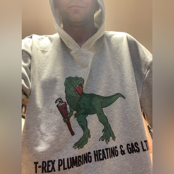 🥊🦖T-Rex Plumbing Heating & Gas Ltd. Boxing Trainher Gym US XL Short Sleeve🦖🥊 - Picture 6 of 16